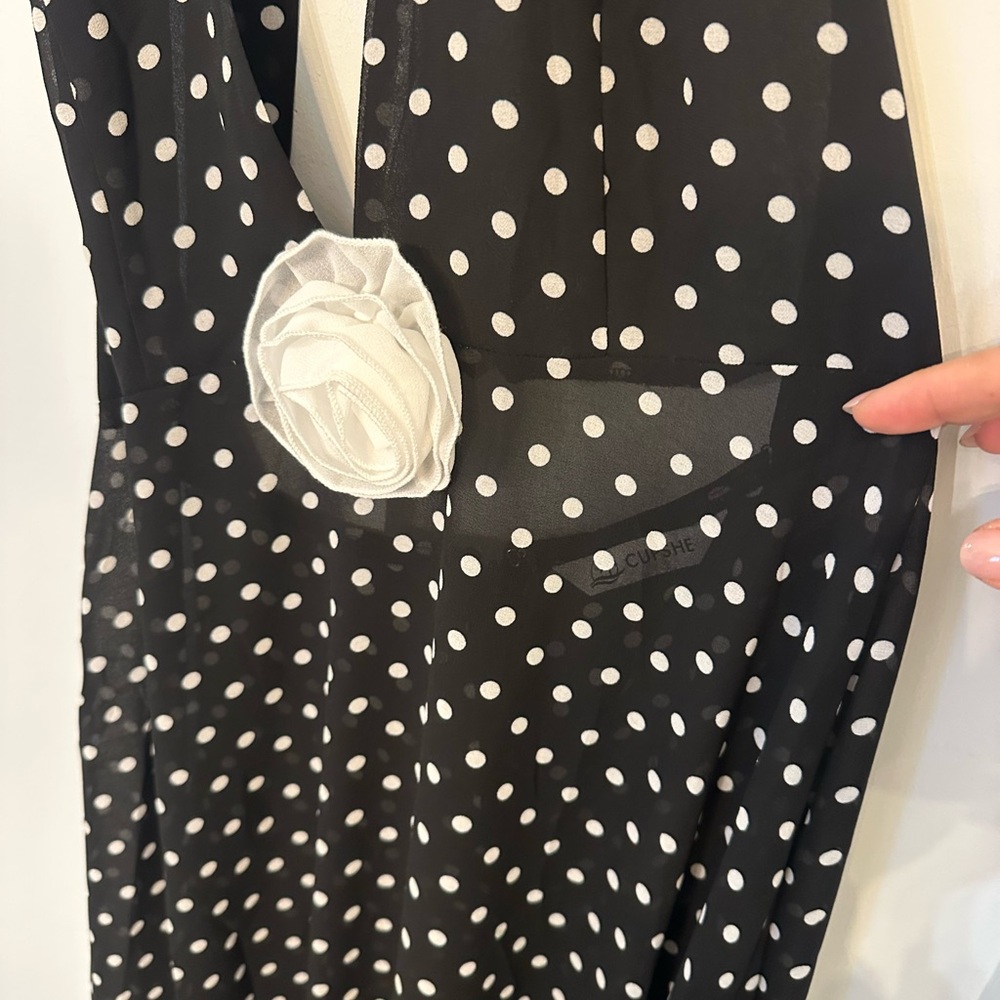 Cupshe Black and White Polka Dot Dress